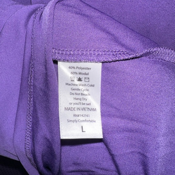NWT Lularoe L solid purple Irma tunic - Picture 5 of 5